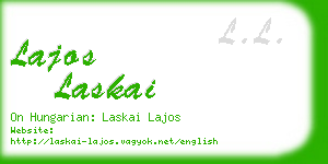 lajos laskai business card